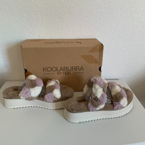 NEW Koolaburra by UGG Ya-Baby Slide Sandals Slip-On Platform Amphora Size 8 - Picture 4 of 6